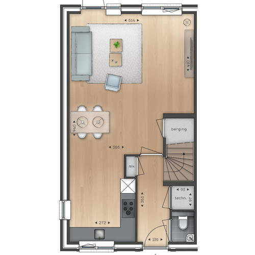 STI Dordts Buiten Plattegrond Hogewei 24 BG