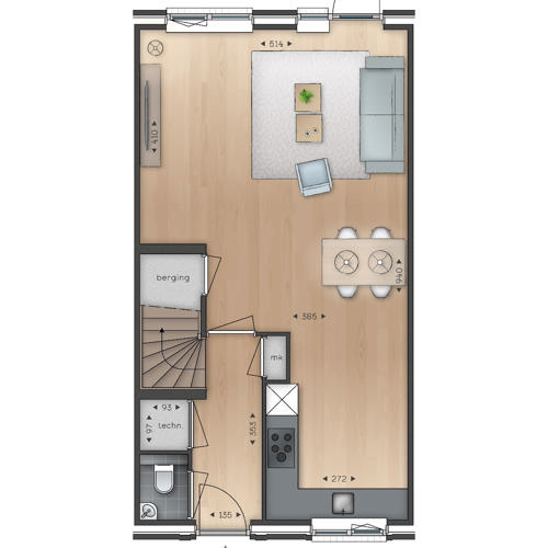 STI Dordts Buiten Plattegrond Hogewei 23 BG