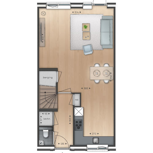 STI Dordts Buiten Plattegrond Hogewei 21 BG