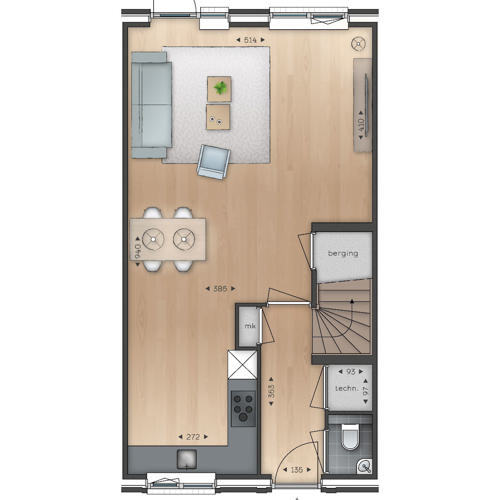 STI Dordts Buiten Plattegrond Hogewei 20 BG