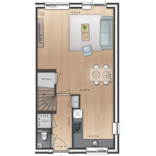 STI Dordts Buiten Plattegrond Hogewei 19 BG